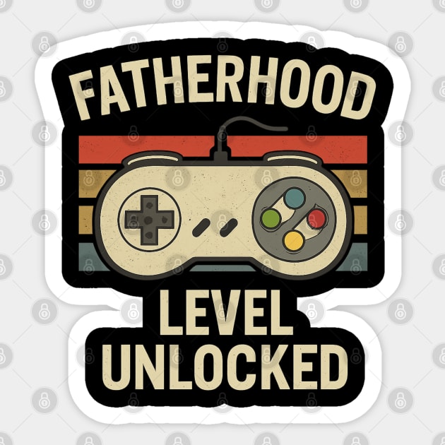 Fatherhood: Level Unlocked Sticker by Stylecombinator